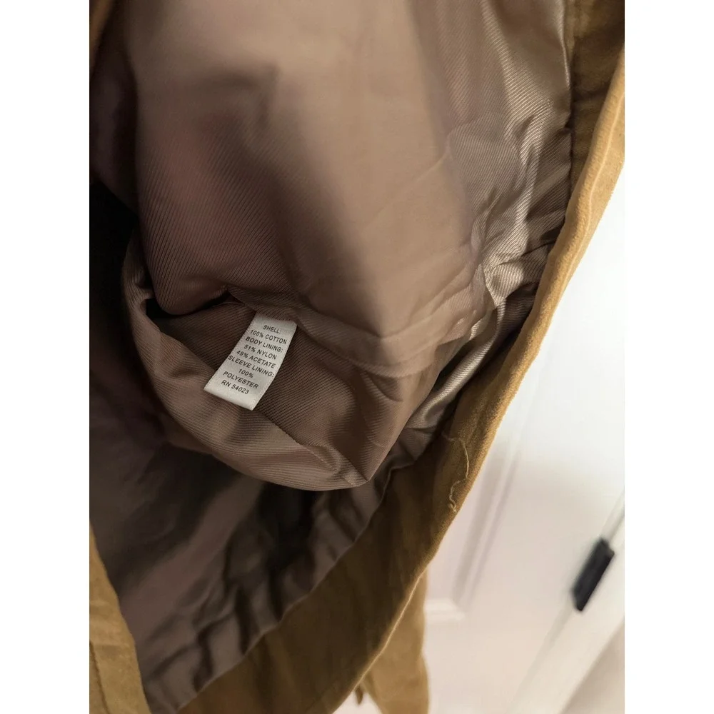 Banana Republic Jacket Mens Large Brown Harrington Faux Suede EUC